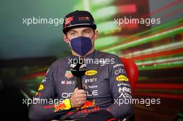 Max Verstappen (NLD) Red Bull Racing in the FIA Press Conference. 23.04.2022. Formula 1 World Championship, Rd 4, Emilia Romagna Grand Prix, Imola, Italy, Sprint Day.