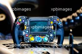 George Russell (GBR), Mercedes AMG F1 steering wheel 09.09.2022. Formula 1 World Championship, Rd 16, Italian Grand Prix, Monza, Italy, Practice Day.