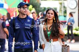 Nicholas Latifi (CDN) Williams Racing with his girlfriend Sandra Dziwiszek (POL). 09.09.2022. Formula 1 World Championship, Rd 16, Italian Grand Prix, Monza, Italy, Practice Day.