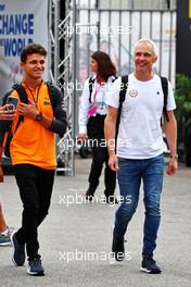 (L to R): Lando Norris (GBR) McLaren with his father Adam Norris (GBR). 09.09.2022. Formula 1 World Championship, Rd 16, Italian Grand Prix, Monza, Italy, Practice Day.