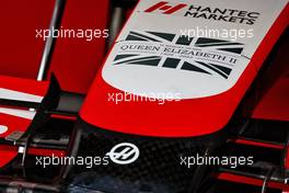 Haas VF-22 nosecone with a tribute to Queen Elizabeth II. 09.09.2022. Formula 1 World Championship, Rd 16, Italian Grand Prix, Monza, Italy, Practice Day.