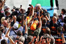 Race winner Max Verstappen (NLD) Red Bull Racing celebrates in parc ferme. 11.09.2022. Formula 1 World Championship, Rd 16, Italian Grand Prix, Monza, Italy, Race Day.