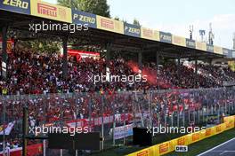 Circuit atmosphere - fans in the grandstand. 10.09.2022. Formula 1 World Championship, Rd 16, Italian Grand Prix, Monza, Italy, Qualifying Day.