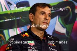 Pierre Wache (FRA) Red Bull Racing Technical Director in the FIA Press Conference. 10.09.2022. Formula 1 World Championship, Rd 16, Italian Grand Prix, Monza, Italy, Qualifying Day.