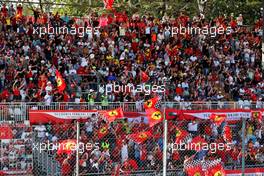 Circuit atmosphere - fans in the grandstand. 10.09.2022. Formula 1 World Championship, Rd 16, Italian Grand Prix, Monza, Italy, Qualifying Day.