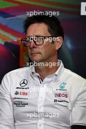 Andrew Shovlin (GBR) Mercedes AMG F1 Trackside Engineering Director in the FIA Press Conference. 10.09.2022. Formula 1 World Championship, Rd 16, Italian Grand Prix, Monza, Italy, Qualifying Day.