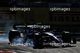 Nicholas Latifi (CDN) Williams Racing FW44 locks up under braking. 10.09.2022. Formula 1 World Championship, Rd 16, Italian Grand Prix, Monza, Italy, Qualifying Day.