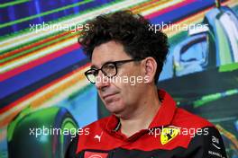 Mattia Binotto (ITA) Ferrari Team Principal in the FIA Press Conference. 10.09.2022. Formula 1 World Championship, Rd 16, Italian Grand Prix, Monza, Italy, Qualifying Day.