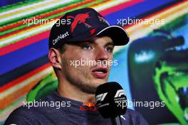 Max Verstappen (NLD) Red Bull Racing in the post qualifying FIA Press Conference. 10.09.2022. Formula 1 World Championship, Rd 16, Italian Grand Prix, Monza, Italy, Qualifying Day.