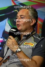 Mario Isola (ITA) Pirelli Racing Manager in the FIA Press Conference. 10.09.2022. Formula 1 World Championship, Rd 16, Italian Grand Prix, Monza, Italy, Qualifying Day.