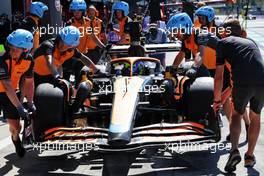 Lando Norris (GBR) McLaren MCL36 in the pits. 10.09.2022. Formula 1 World Championship, Rd 16, Italian Grand Prix, Monza, Italy, Qualifying Day.