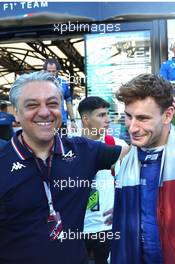 Luca de Meo (ITA) Groupe Renault Chief Executive Officer and Victor Martins (FRA) ART celebrates becoming the 2022 F3 Champion 11.09.2022. Formula 1 World Championship, Rd 16, Italian Grand Prix, Monza, Italy, Race Day.