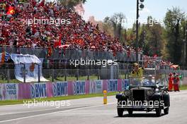 Charles Leclerc (MON) Ferrari on the drivers parade. 11.09.2022. Formula 1 World Championship, Rd 16, Italian Grand Prix, Monza, Italy, Race Day.