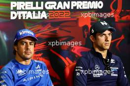 Fernando Alonso (ESP), Alpine F1 Team and Nicholas Latifi (CDN), Williams Racing  08.09.2022. Formula 1 World Championship, Rd 16, Italian Grand Prix, Monza, Italy, Preparation Day.