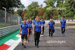 Mick Schumacher (GER) Haas F1 Team walks the circuit with the team. 08.09.2022. Formula 1 World Championship, Rd 16, Italian Grand Prix, Monza, Italy, Preparation Day.