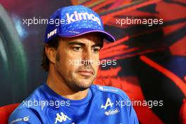 Fernando Alonso (ESP) Alpine F1 Team in the FIA Press Conference. 08.09.2022. Formula 1 World Championship, Rd 16, Italian Grand Prix, Monza, Italy, Preparation Day.