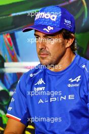 Fernando Alonso (ESP) Alpine F1 Team in the FIA Press Conference. 08.09.2022. Formula 1 World Championship, Rd 16, Italian Grand Prix, Monza, Italy, Preparation Day.