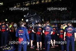 Red Bull Racing celebrates the World Championship for Max Verstappen (NLD) Red Bull Racing. 09.10.2022. Formula 1 World Championship, Rd 18, Japanese Grand Prix, Suzuka, Japan, Race Day.