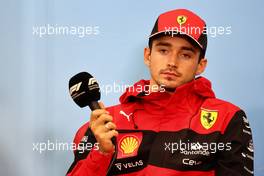 Charles Leclerc (MON) Ferrari in the post race FIA Press Conference. 09.10.2022. Formula 1 World Championship, Rd 18, Japanese Grand Prix, Suzuka, Japan, Race Day.