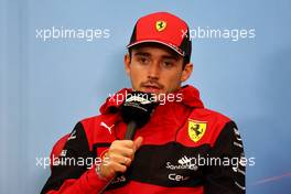 Charles Leclerc (MON) Ferrari in the post race FIA Press Conference. 09.10.2022. Formula 1 World Championship, Rd 18, Japanese Grand Prix, Suzuka, Japan, Race Day.