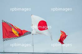 Circuit atmosphere- flags. 08.10.2022. Formula 1 World Championship, Rd 18, Japanese Grand Prix, Suzuka, Japan, Qualifying Day.