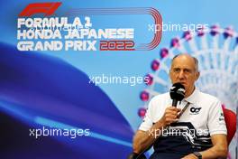 Franz Tost (AUT) AlphaTauri Team Principal in the FIA Press Conference. 08.10.2022. Formula 1 World Championship, Rd 18, Japanese Grand Prix, Suzuka, Japan, Qualifying Day.