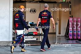 (L to R): Max Verstappen (NLD) Red Bull Racing with Jonathan Wheatley (GBR) Red Bull Racing Team Manager. 08.10.2022. Formula 1 World Championship, Rd 18, Japanese Grand Prix, Suzuka, Japan, Qualifying Day.