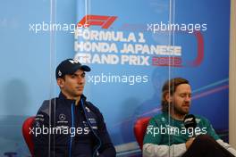 Nicholas Latifi (CDN) Williams Racing in the FIA Press Conference. 06.10.2022. Formula 1 World Championship, Rd 18, Japanese Grand Prix, Suzuka, Japan, Preparation Day.