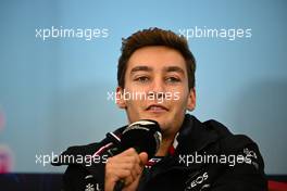 George Russell (GBR) Mercedes AMG F1 in the FIA Press Conference. 06.10.2022. Formula 1 World Championship, Rd 18, Japanese Grand Prix, Suzuka, Japan, Preparation Day.