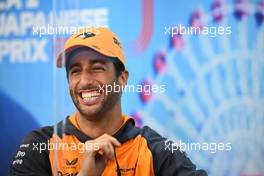 Daniel Ricciardo (AUS) McLaren in the FIA Press Conference. 06.10.2022. Formula 1 World Championship, Rd 18, Japanese Grand Prix, Suzuka, Japan, Preparation Day.