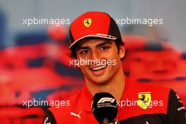 Carlos Sainz Jr (ESP) Ferrari in the FIA Press Conference. 27.05.2022. Formula 1 World Championship, Rd 7, Monaco Grand Prix, Monte Carlo, Monaco, Friday.