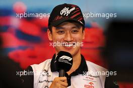 Guanyu Zhou (CHN) Alfa Romeo F1 Team in the FIA Press Conference. 27.05.2022. Formula 1 World Championship, Rd 7, Monaco Grand Prix, Monte Carlo, Monaco, Friday.