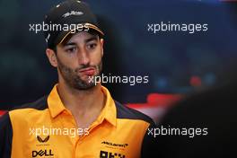 Daniel Ricciardo (AUS) McLaren in the FIA Press Conference. 27.05.2022. Formula 1 World Championship, Rd 7, Monaco Grand Prix, Monte Carlo, Monaco, Friday.