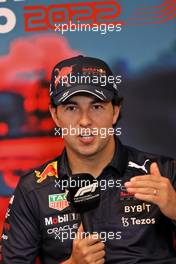 Sergio Perez (MEX) Red Bull Racing in the FIA Press Conference. 27.05.2022. Formula 1 World Championship, Rd 7, Monaco Grand Prix, Monte Carlo, Monaco, Friday.