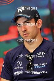 Nicholas Latifi (CDN) Williams Racing in the FIA Press Conference. 27.05.2022. Formula 1 World Championship, Rd 7, Monaco Grand Prix, Monte Carlo, Monaco, Friday.