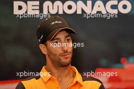 Daniel Ricciardo (AUS) McLaren in the FIA Press Conference. 27.05.2022. Formula 1 World Championship, Rd 7, Monaco Grand Prix, Monte Carlo, Monaco, Friday.