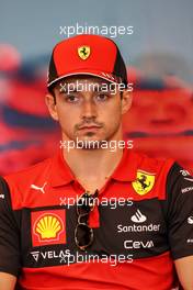 Charles Leclerc (MON) Ferrari in the FIA Press Conference. 27.05.2022. Formula 1 World Championship, Rd 7, Monaco Grand Prix, Monte Carlo, Monaco, Friday.