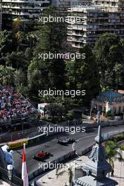 Lewis Hamilton (GBR) Mercedes AMG F1 W13 leads Carlos Sainz Jr (ESP) Ferrari F1-75. 27.05.2022. Formula 1 World Championship, Rd 7, Monaco Grand Prix, Monte Carlo, Monaco, Friday.