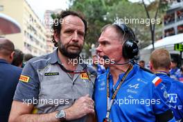 (L to R): Matteo Bonciani (ITA) Pirelli Head of Motorsport Communications with Alan Permane (GBR) Alpine F1 Team Trackside Operations Director on the grid. 29.05.2022. Formula 1 World Championship, Rd 7, Monaco Grand Prix, Monte Carlo, Monaco, Race Day.