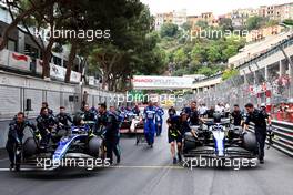 Nicholas Latifi (CDN) Williams Racing FW44 and Alexander Albon (THA) Williams Racing FW44 on the grid. 29.05.2022. Formula 1 World Championship, Rd 7, Monaco Grand Prix, Monte Carlo, Monaco, Race Day.