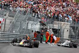 Race winner Sergio Perez (MEX) Red Bull Racing RB18 celebrates at the end of the race. 29.05.2022. Formula 1 World Championship, Rd 7, Monaco Grand Prix, Monte Carlo, Monaco, Race Day.