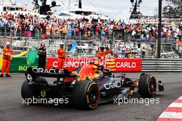 Race winner Sergio Perez (MEX) Red Bull Racing RB18 celebrates at the end of the race. 29.05.2022. Formula 1 World Championship, Rd 7, Monaco Grand Prix, Monte Carlo, Monaco, Race Day.