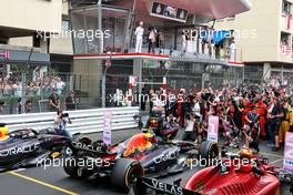 Race winner Sergio Perez (MEX) Red Bull Racing RB18 celebrates in parc ferme. 29.05.2022. Formula 1 World Championship, Rd 7, Monaco Grand Prix, Monte Carlo, Monaco, Race Day.
