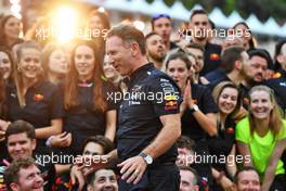 Christian Horner (GBR) Red Bull Racing Team Principal at the post race celebration at the Red Bull Energy Station. 29.05.2022. Formula 1 World Championship, Rd 7, Monaco Grand Prix, Monte Carlo, Monaco, Race Day.