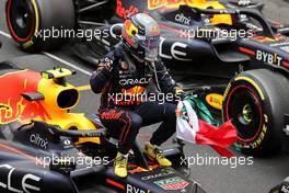 Race winner Sergio Perez (MEX) Red Bull Racing RB18 celebrates in parc ferme. 29.05.2022. Formula 1 World Championship, Rd 7, Monaco Grand Prix, Monte Carlo, Monaco, Race Day.