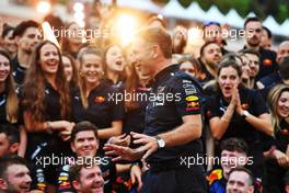 Christian Horner (GBR) Red Bull Racing Team Principal at the post race celebration at the Red Bull Energy Station. 29.05.2022. Formula 1 World Championship, Rd 7, Monaco Grand Prix, Monte Carlo, Monaco, Race Day.