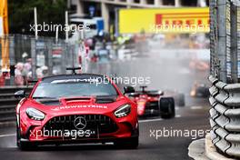 Charles Leclerc (MON) Ferrari F1-75 leads behind the Mercedes FIA Safety Car. 29.05.2022. Formula 1 World Championship, Rd 7, Monaco Grand Prix, Monte Carlo, Monaco, Race Day.