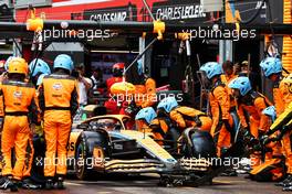 Daniel Ricciardo (AUS) McLaren MCL36 makes a pit stop. 29.05.2022. Formula 1 World Championship, Rd 7, Monaco Grand Prix, Monte Carlo, Monaco, Race Day.
