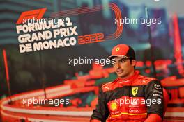 Carlos Sainz Jr (ESP) Ferrari in the post qualifying FIA Press Conference. 28.05.2022. Formula 1 World Championship, Rd 7, Monaco Grand Prix, Monte Carlo, Monaco, Qualifying Day.