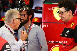 (L to R): Piero Ferrari (ITA) Ferrari Vice-President with Mattia Binotto (ITA) Ferrari Team Principal. 28.05.2022. Formula 1 World Championship, Rd 7, Monaco Grand Prix, Monte Carlo, Monaco, Qualifying Day.